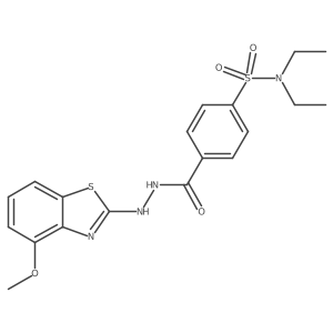 N,N-diethyl-4-(2-(4-methoxybenzo[d]thiazol-2-yl)hydrazinecarbonyl)benzenesulfonamide Structure