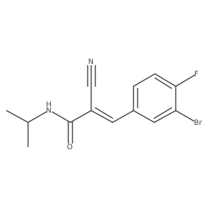 (Z)-3-(3-Bromo-4-fluorophenyl)-2-cyano-N-propan-2-ylprop-2-enamide Structure