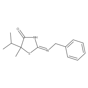 2-(benzylamino)-5-isopropyl-5-methylthiazol-4(5H)-one Structure