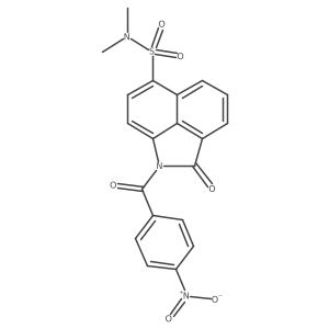 N,N-dimethyl-1-(4-nitrobenzoyl)-2-oxo-1,2-dihydrobenzo[cd]indole-6-sulfonamide结构式