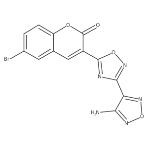 3-(3-(4-amino-1,2,5-oxadiazol-3-yl)-1,2,4-oxadiazol-5-yl)-6-bromo-2H-chromen-2-one结构式