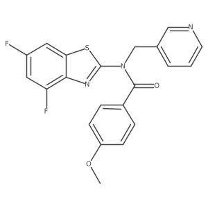 N-(4,6-difluorobenzo[d]thiazol-2-yl)-4-methoxy-N-(pyridin-3-ylmethyl)benzamide结构式