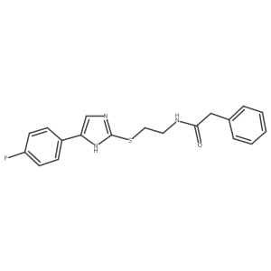 N-(2-((5-(4-fluorophenyl)-1H-imidazol-2-yl)thio)ethyl)-2-phenylacetamide Structure