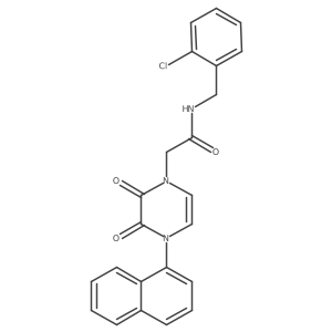 N-(2-chlorobenzyl)-2-(4-(naphthalen-1-yl)-2,3-dioxo-3,4-dihydropyrazin-1(2H)-yl)acetamide结构式