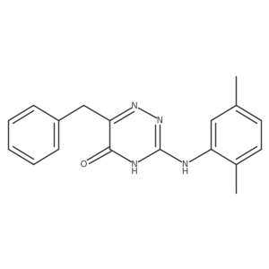 6-benzyl-3-((2,5-dimethylphenyl)amino)-1,2,4-triazin-5(4H)-one Structure