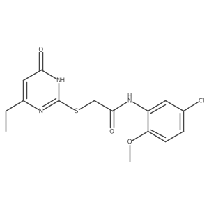 N-(5-chloro-2-methoxyphenyl)-2-((4-ethyl-6-oxo-1,6-dihydropyrimidin-2-yl)thio)acetamide结构式