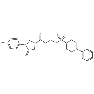 1-(4-methylphenyl)-5-oxo-N-{2-[(4-phenylpiperazin-1-yl)sulfonyl]ethyl}pyrrolidine-3-carboxamide结构式