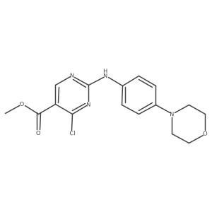 Methyl 4-chloro-2-[[4-(4-morpholinyl)phenyl]amino]-5-pyrimidinecarboxylate结构式