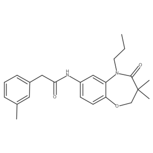 N-(3,3-dimethyl-4-oxo-5-propyl-2,3,4,5-tetrahydrobenzo[b][1,4]oxazepin-7-yl)-2-(m-tolyl)acetamide结构式