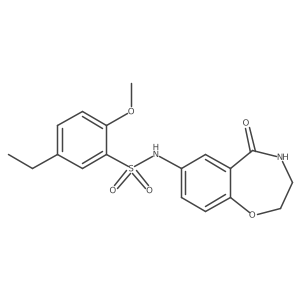 5-ethyl-2-methoxy-N-(5-oxo-2,3,4,5-tetrahydrobenzo[f][1,4]oxazepin-7-yl)benzenesulfonamide Structure