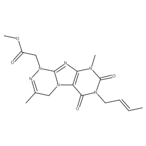 (E)-methyl 2-(7-(but-2-en-1-yl)-3,9-dimethyl-6,8-dioxo-6,7,8,9-tetrahydro-[1,2,4]triazino[3,4-f]purin-1(4H)-yl)acetate结构式