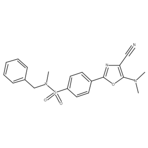 N-benzyl-4-(4-cyano-5-(dimethylamino)oxazol-2-yl)-N-methylbenzenesulfonamide Structure