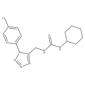 1-((1-(4-chlorophenyl)-1H-tetrazol-5-yl)methyl)-3-cyclohexylurea Structure
