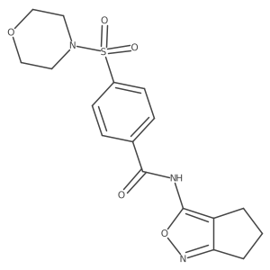 N-(5,6-dihydro-4H-cyclopenta[c]isoxazol-3-yl)-4-(morpholinosulfonyl)benzamide结构式