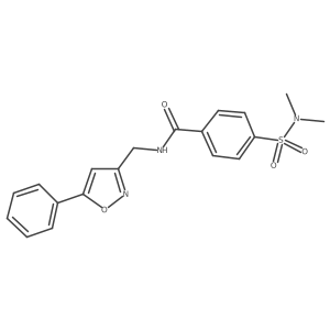 4-(N,N-dimethylsulfamoyl)-N-((5-phenylisoxazol-3-yl)methyl)benzamide结构式