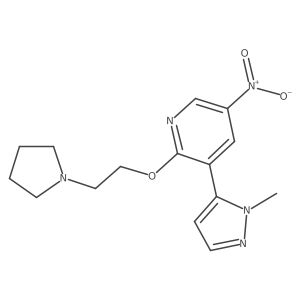 3-(1-Methyl-1h-pyrazol-5-yl)-5-nitro-2-[2-(1-pyrrolidinyl)ethoxy]pyridine Structure