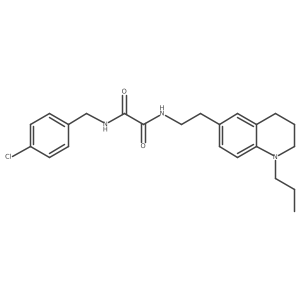 N1-(4-chlorobenzyl)-N2-(2-(1-propyl-1,2,3,4-tetrahydroquinolin-6-yl)ethyl)oxalamide结构式