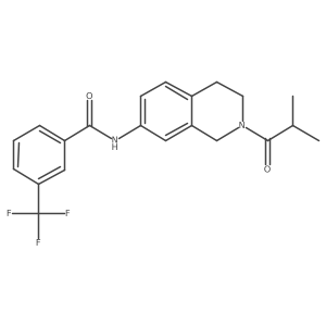 N-(2-isobutyryl-1,2,3,4-tetrahydroisoquinolin-7-yl)-3-(trifluoromethyl)benzamide Structure