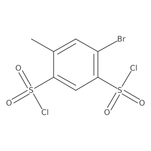 4-Bromo-6-methyl-1,3-benzenedisulfonyl dichloride Structure