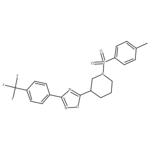 5-(1-Tosylpiperidin-3-yl)-3-(4-(trifluoromethyl)phenyl)-1,2,4-oxadiazole结构式