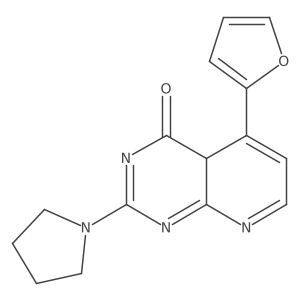 5-(furan-2-yl)-2-pyrrolidin-1-yl-4aH-pyrido[2,3-d]pyrimidin-4-one Structure