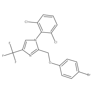 2-(4-Bromophenoxymethyl)-1-(2,6-dichloro-phenyl)-4-trifluoromethyl-1H-imidazole Structure
