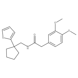 2-(3,4-dimethoxyphenyl)-N-{[1-(thiophen-2-yl)cyclopentyl]methyl}acetamide Structure