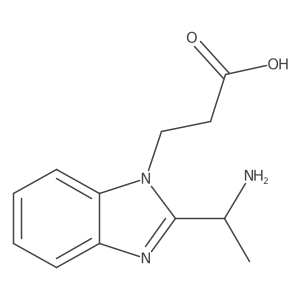 2-(1-Aminoethyl)-1H-benzimidazole-1-propanoic acid Structure