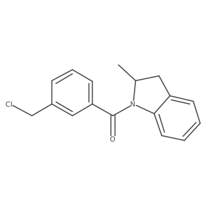 [3-(Chloromethyl)phenyl](2,3-dihydro-2-methyl-1H-indol-1-yl)methanone Structure