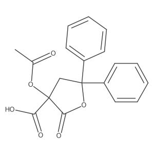 3-(Acetyloxy)tetrahydro-2-oxo-5,5-diphenyl-3-furancarboxylic acid结构式