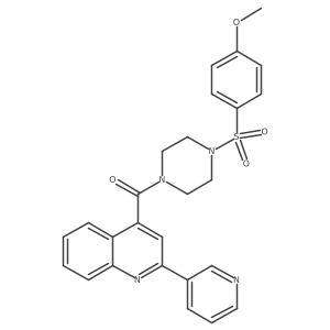 {4-[(4-Methoxyphenyl)sulfonyl]piperazino}[2-(3-pyridyl)-4-quinolyl]methanone Structure