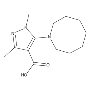 5-(Hexahydro-1(2H)-azocinyl)-1,3-dimethyl-1H-pyrazole-4-carboxylic acid Structure