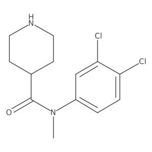 Piperidine-4-carboxylic acid (3,4-dichloro-phenyl)-methyl-amide Structure
