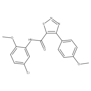 N-(5-chloro-2-methoxyphenyl)-4-(4-methoxyphenyl)-1,2,3-thiadiazole-5-carboxamide结构式