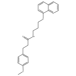3-(4-methoxyphenyl)-N-(3-(quinolin-8-yloxy)propyl)propanamide Structure