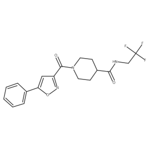 1-(5-phenylisoxazole-3-carbonyl)-N-(2,2,2-trifluoroethyl)piperidine-4-carboxamide Structure