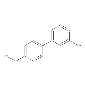 5-[4-(Aminomethyl)phenyl]-1,2,4-triazin-3-amine Structure