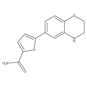 5-(3,4-dihydro-2H-1,4-benzoxazin-6-yl)thiophene-2-carboxamide结构式