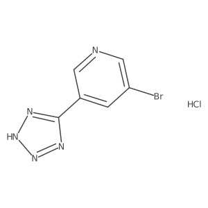 3-bromo-5-(2H-tetrazol-5-yl)pyridine hydrochloride Structure