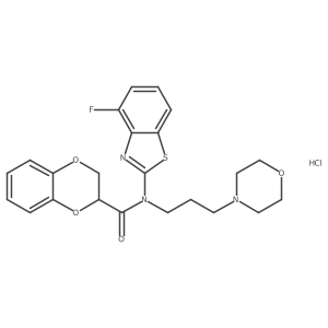 N-(4-Fluoro-1,3-benzothiazol-2-YL)-N-[3-(morpholin-4-YL)propyl]-2,3-dihydro-1,4-benzodioxine-2-carboxamide hydrochloride Structure
