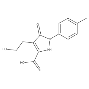 4-(2-hydroxyethyl)-1-(4-methylphenyl)-5-oxo-2,5-dihydro-1H-pyrazole-3-carboxylic acid Structure