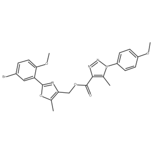 [2-(5-bromo-2-methoxyphenyl)-5-methyl-1,3-oxazol-4-yl]methyl 1-(4-methoxyphenyl)-5-methyl-1H-1,2,3-triazole-4-carboxylate Structure