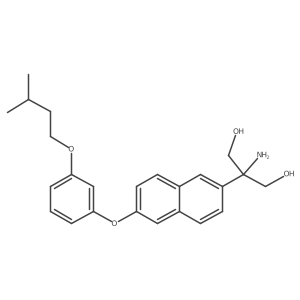 2-Amino-2-(6-(3-(isopentyloxy)phenoxy)naphthalen-2-yl)propane-1,3-diol结构式