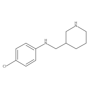 4-chloro-N-(piperidin-3-ylmethyl)aniline结构式