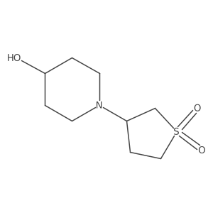 3-(4-Hydroxypiperidin-1-yl)tetrahydrothiophene 1,1-dioxide Structure