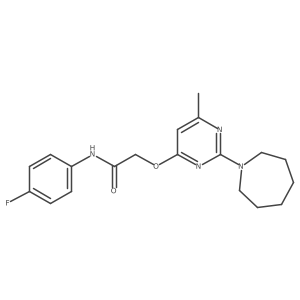 2-{[2-(azepan-1-yl)-6-methylpyrimidin-4-yl]oxy}-N-(4-fluorophenyl)acetamide Structure