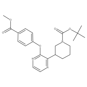 Tert-butyl 3-(3-(4-(methoxycarbonyl)phenoxy)pyrazin-2-yl)piperidine-1-carboxylate Structure