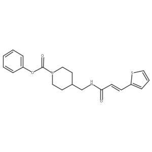 (E)-phenyl 4-((3-(thiophen-2-yl)acrylamido)methyl)piperidine-1-carboxylate Structure