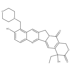 (19S)-19-ethyl-7,19-dihydroxy-8-(morpholin-4-ylmethyl)-17-oxa-3,13-diazapentacyclo[11.8.0.02,11.04,9.015,20]henicosa-1(21),2,4(9),5,7,10,15(20)-heptaene-14,18-dione结构式