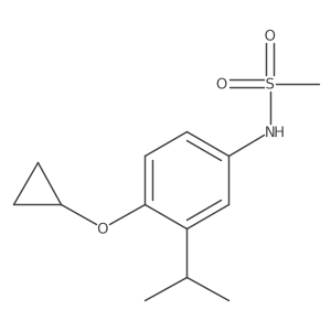 N-(4-Cyclopropoxy-3-isopropylphenyl)methanesulfonamide结构式